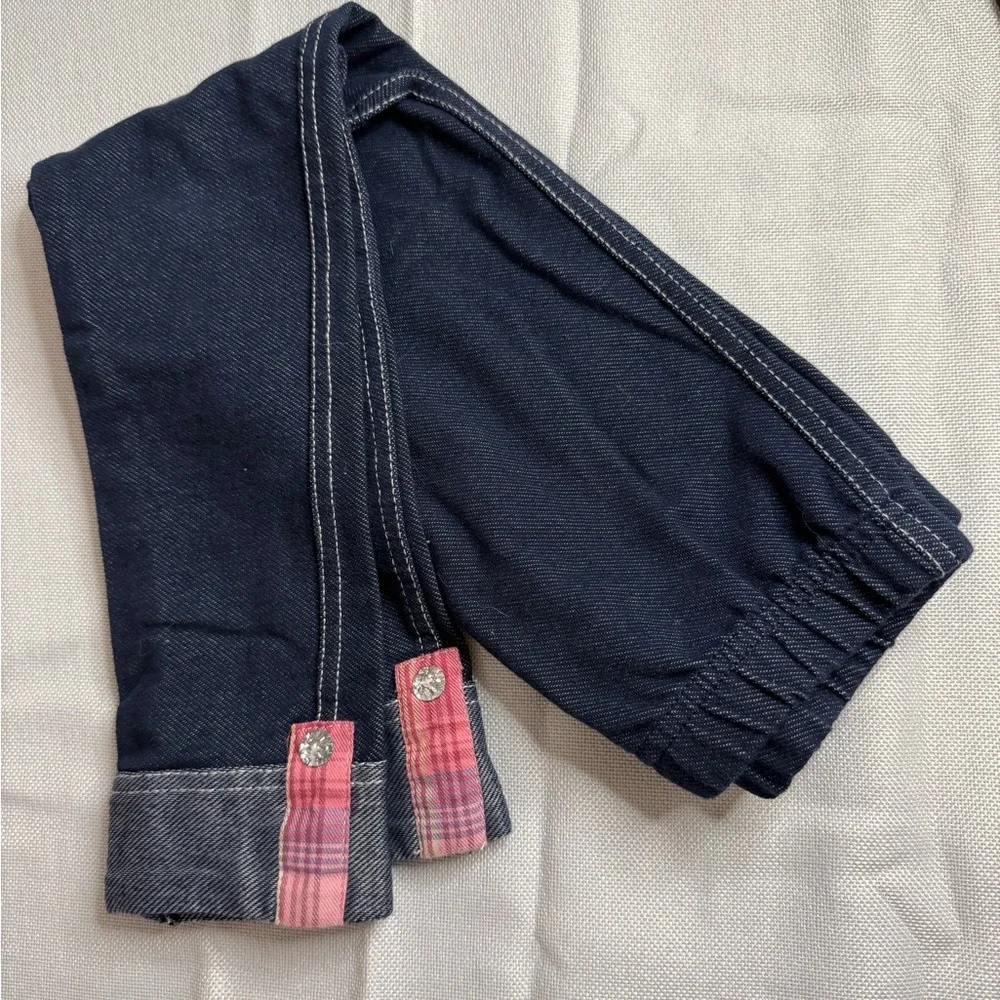 Little Lass Pink Plaid Button-Down Shirt with Floral Back - Picture 5 of 6